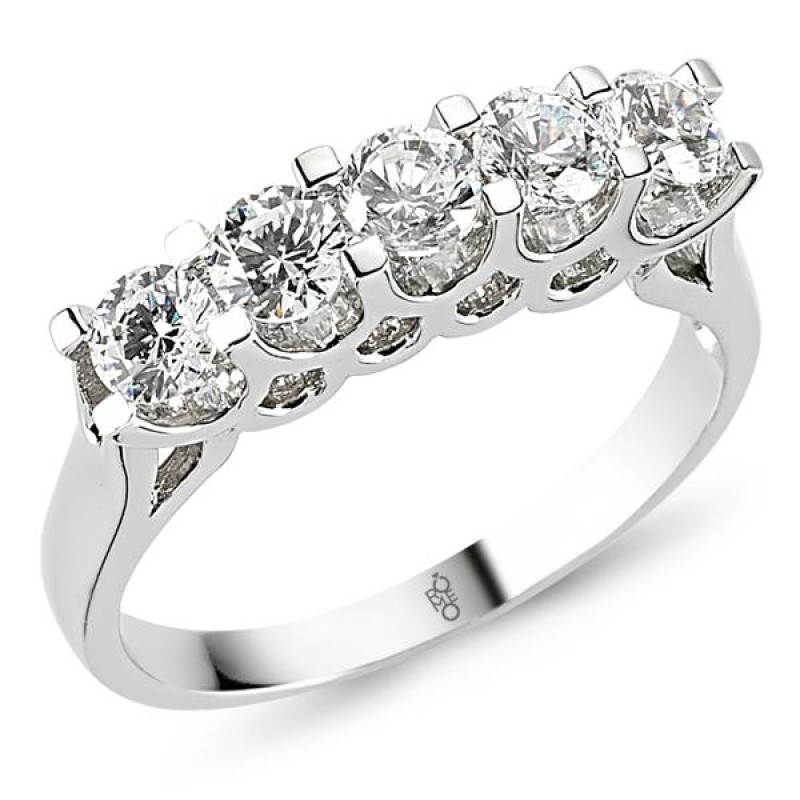 18 Ayar Altın Pırlanta 0.90 Ct Beştaş Yüzük RMY510 18 Ayar Altın Pırlanta 0.90 Ct Beştaş Yüzük RMY510