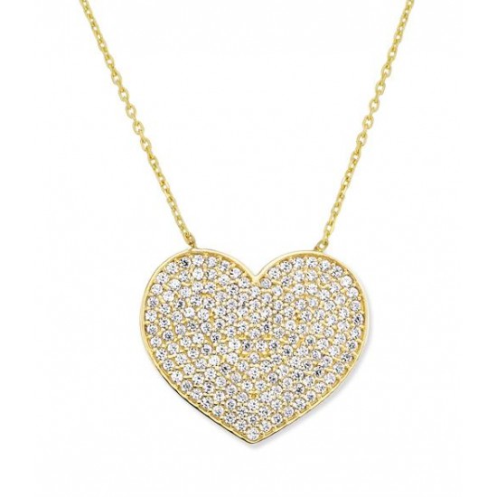 14 Ayar Altın Kalp Kolye KLY144