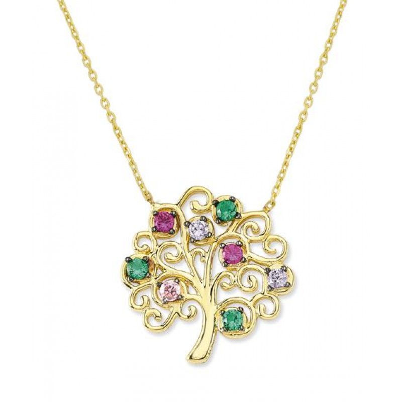 14 Ayar Altın Hayat Ağacı Kolye KLY250