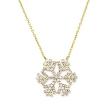 14 Ayar Altın Kar Tanesi Kolye KLY377