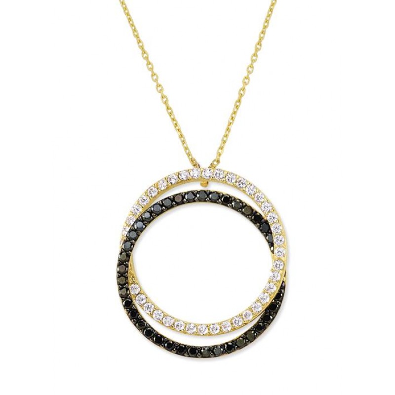 14 Ayar Altın Daire İç İçe Kolye KLY455