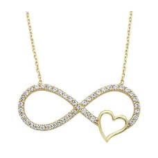 Kalp Sonsuzluk Gümüş Kolye GMS01