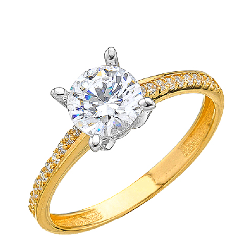 14 Ayar Altın Tektaş Yüzük E321 14 Ayar Altın Tektaş Yüzük E321