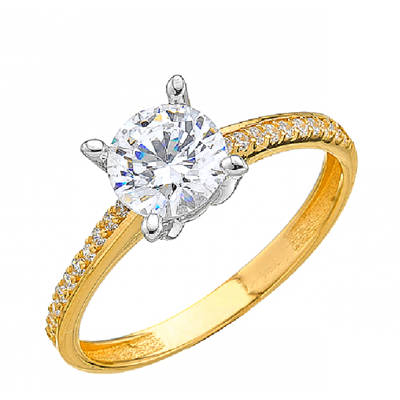 14 Ayar Altın Tektaş Yüzük E321