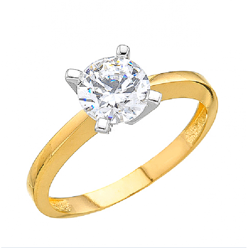 14 Ayar Altın Tektaş Yüzük E322