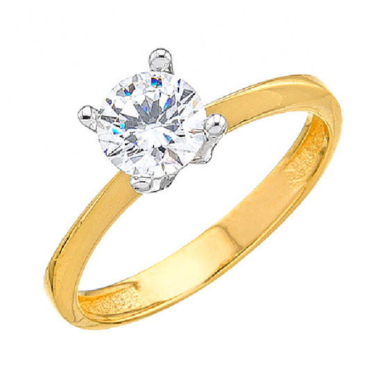 14 Ayar Altın Tektaş Yüzük E323 14 Ayar Altın Tektaş Yüzük E323