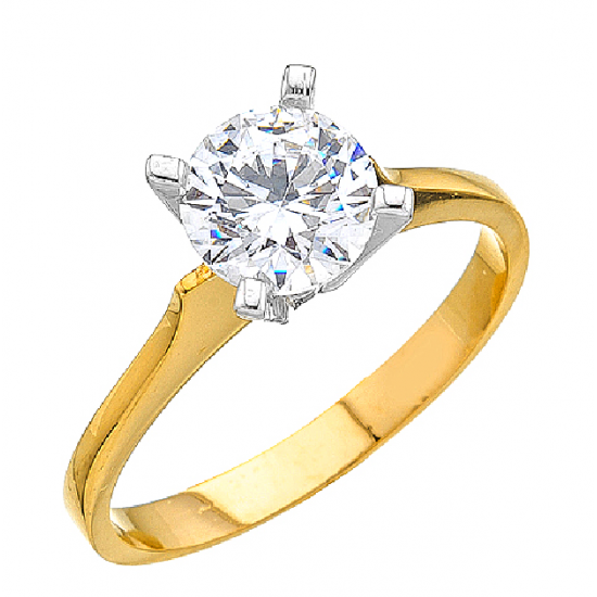 14 Ayar Altın Tektaş Yüzük E326