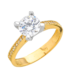 14 Ayar Altın Tektaş Yüzük E329