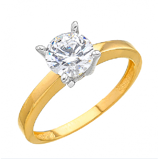 14 Ayar Altın Tektaş Yüzük E331