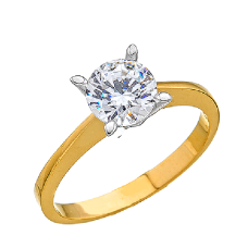 14 Ayar Altın Tektaş Yüzük E334