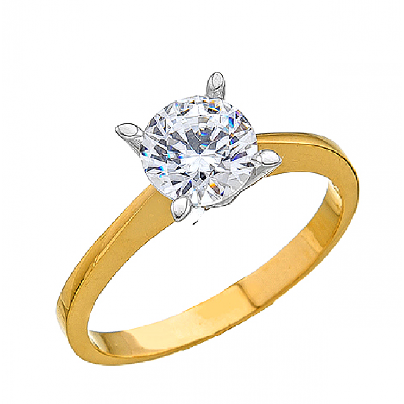 14 Ayar Altın Tektaş Yüzük E334