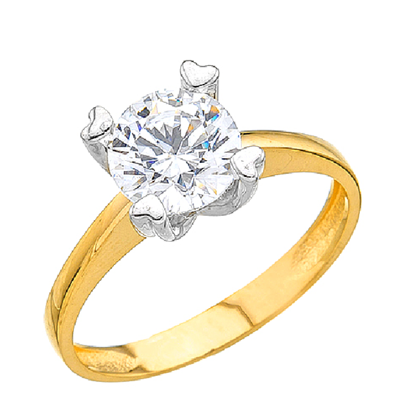 14 Ayar Altın Tektaş Yüzük E337 14 Ayar Altın Tektaş Yüzük E337