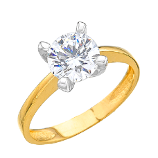 14 Ayar Altın Tektaş Yüzük E338