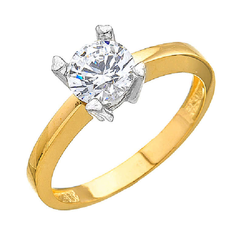 14 Ayar Altın Tektaş Yüzük E339