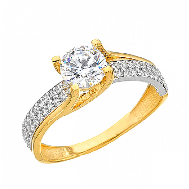 14 Ayar Altın Tektaş Yüzük E342