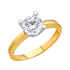 14 Ayar Altın Tektaş Yüzük E347