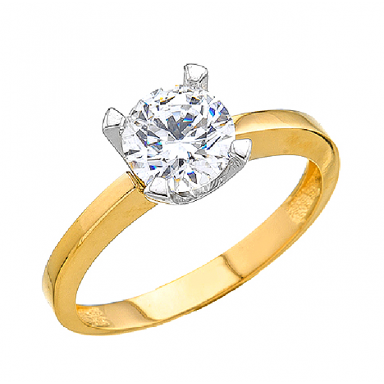 14 Ayar Altın Tektaş Yüzük E347 14 Ayar Altın Tektaş Yüzük E347