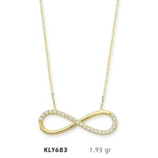 14 Ayar Altın Sonsuzluk Kolye KLY683