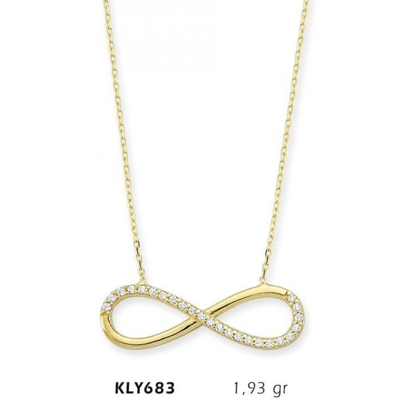 14 Ayar Altın Sonsuzluk Kolye KLY683