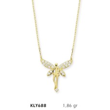 14 Ayar Altın Peri Kızı Kolye KLY688