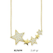 14 Ayar Altın Yıldız Kolye KLY694