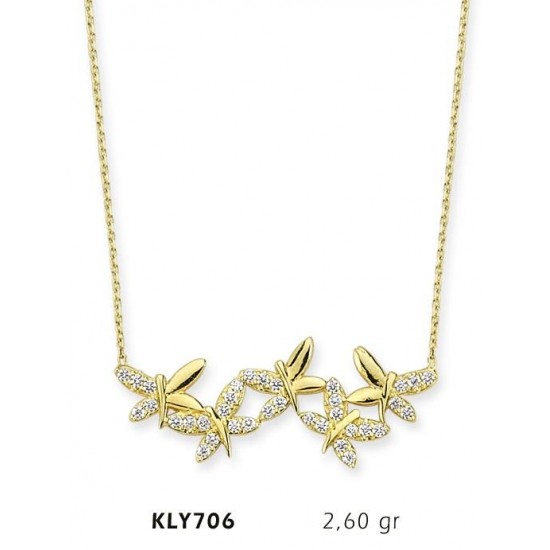 14 Ayar Altın Yusufçuk Kolye KLY706