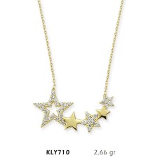 14 Ayar Altın Yıldız Kolye KLY710
