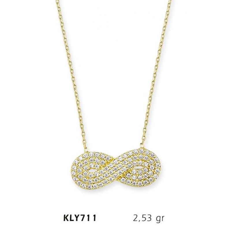 14 Ayar Altın Sonsuzluk Kolye KLY711 14 Ayar Altın Sonsuzluk Kolye KLY711