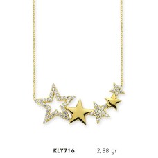 14 Ayar Altın Yıldız Kolye KLY716
