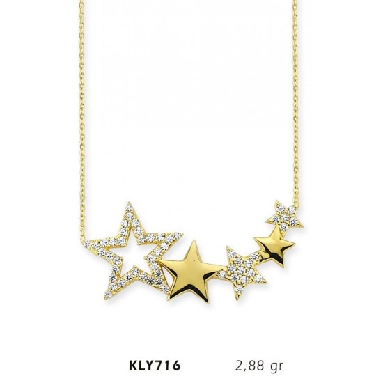 14 Ayar Altın Yıldız Kolye KLY716 14 Ayar Altın Yıldız Kolye KLY716
