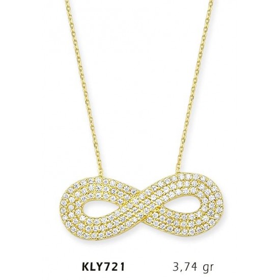 14 Ayar Altın Sonsuzluk Kolye KLY721