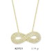 14 Ayar Altın Sonsuzluk Kolye KLY721 14 Ayar Altın Sonsuzluk Kolye KLY721