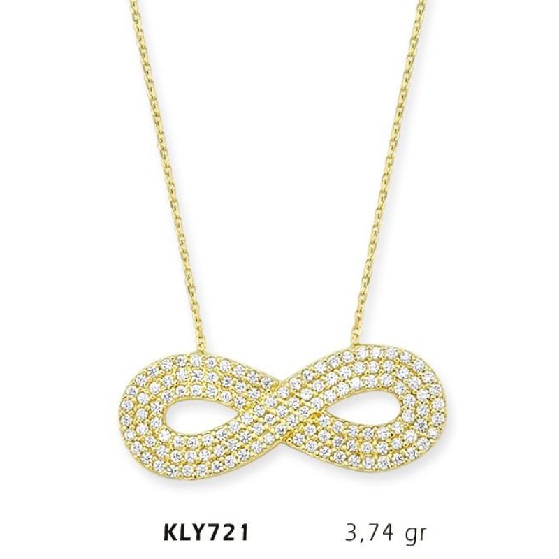 14 Ayar Altın Sonsuzluk Kolye KLY721 14 Ayar Altın Sonsuzluk Kolye KLY721