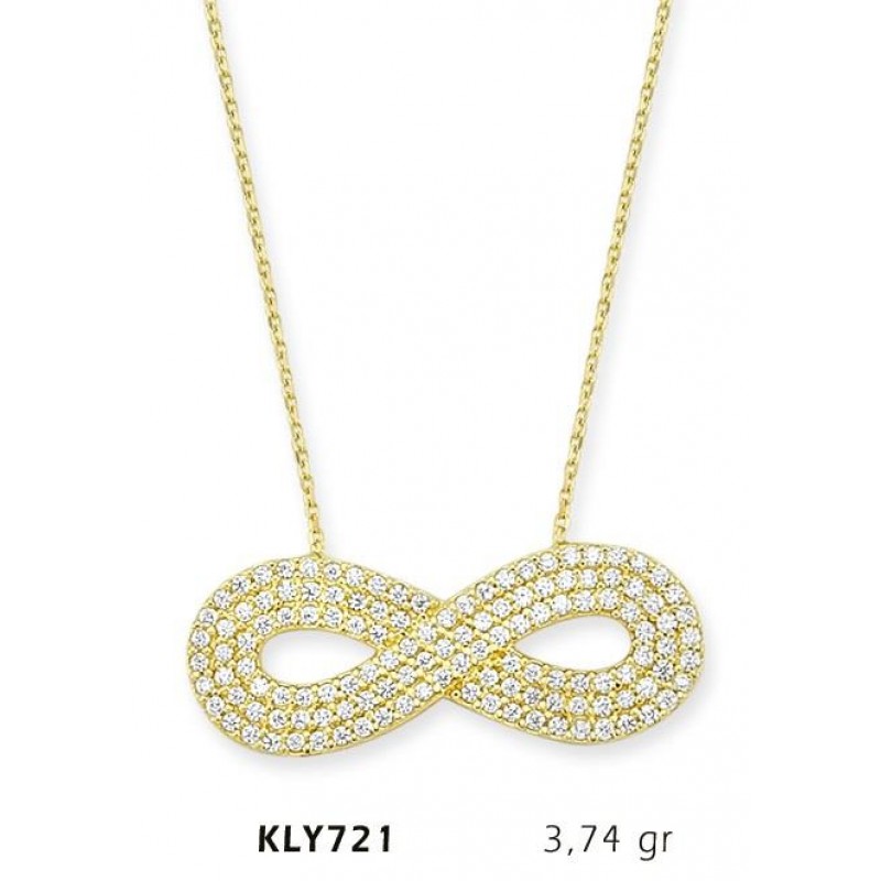 14 Ayar Altın Sonsuzluk Kolye KLY721 14 Ayar Altın Sonsuzluk Kolye KLY721