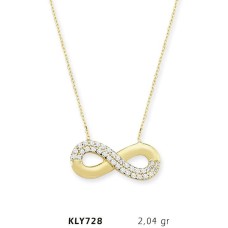 14 Ayar Altın Sonsuzluk Kolye KLY728