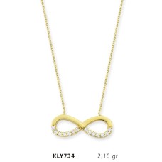14 Ayar Altın Sonsuzluk Kolye KLY734