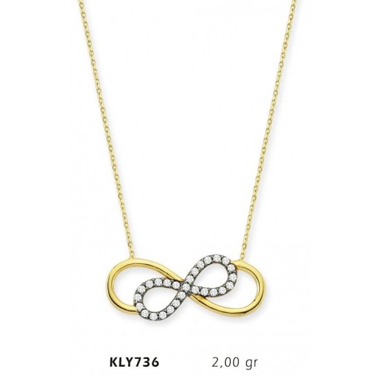 14 Ayar Altın Sonsuzluk Kolye KLY736