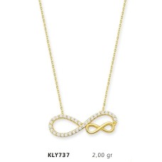 14 Ayar Altın Sonsuzluk Kolye KLY737