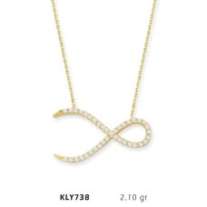 14 Ayar Altın Sonsuzluk Kolye KLY738
