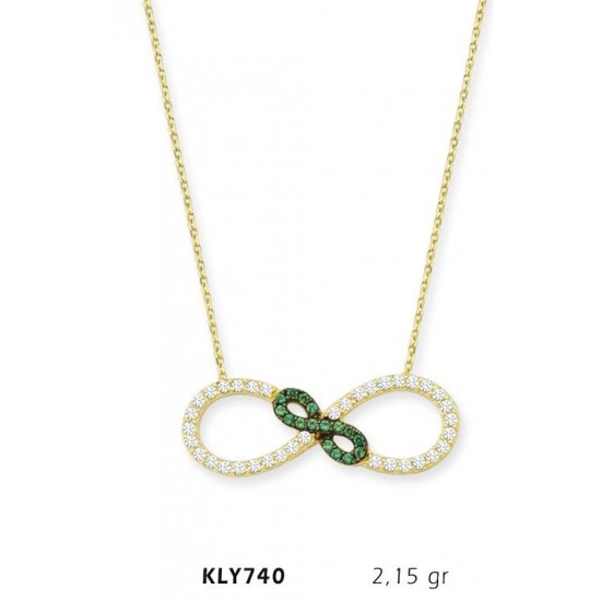 14 Ayar Altın Sonsuzluk Kolye KLY740
