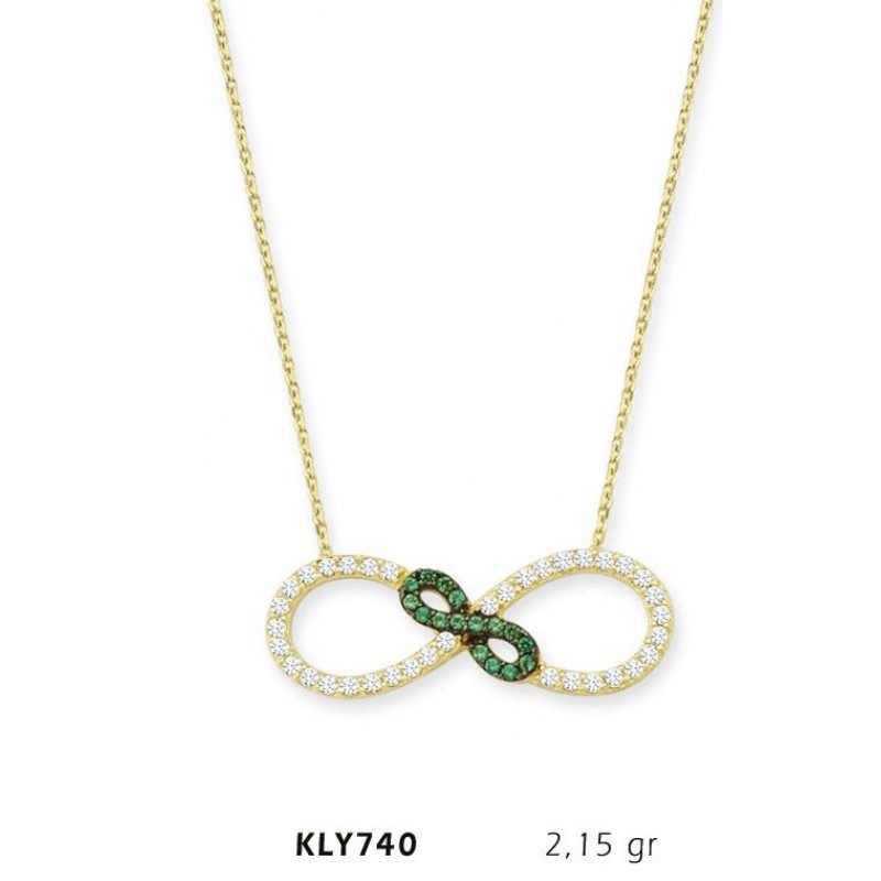 14 Ayar Altın Sonsuzluk Kolye KLY740 14 Ayar Altın Sonsuzluk Kolye KLY740