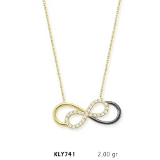 14 Ayar Altın Sonsuzluk Kolye KLY741