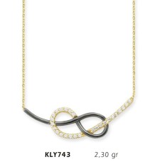 14 Ayar Altın Sonsuzluk Kolye KLY743