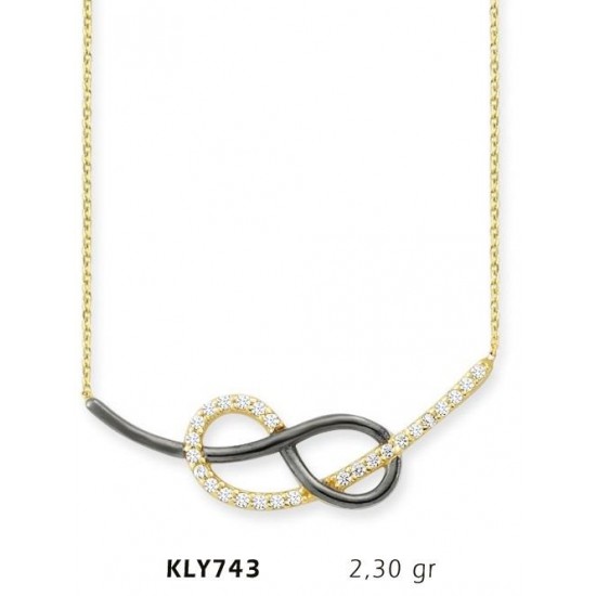 14 Ayar Altın Sonsuzluk Kolye KLY743