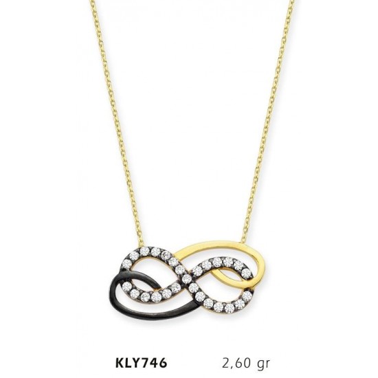 14 Ayar Altın Sonsuzluk Kolye KLY746