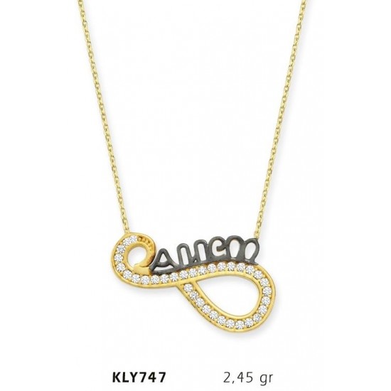 14 Ayar Altın Annem Kolyesi KLY747 14 Ayar Altın Annem Kolyesi KLY747