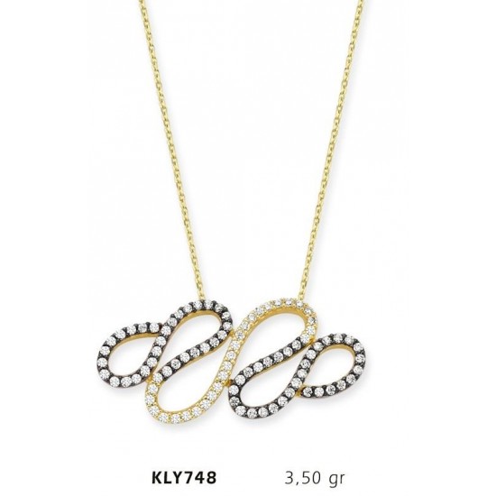 14 Ayar Altın Sonsuzluk Kolye KLY748