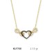 14 Ayar Altın Kalp Sonsuzluk Kolye KLY750