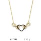 14 Ayar Altın Kalp Sonsuzluk Kolye KLY750