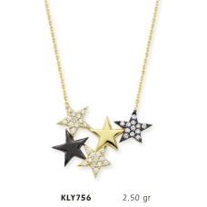 14 Ayar Altın Yıldız Kolye KLY756